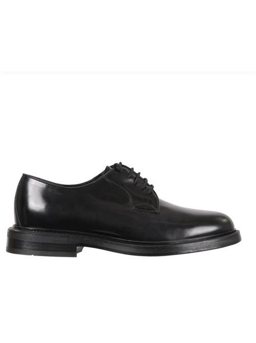 Black leather derby lace-up ANTICA CUOIERIA | 13207-V-091.NERO